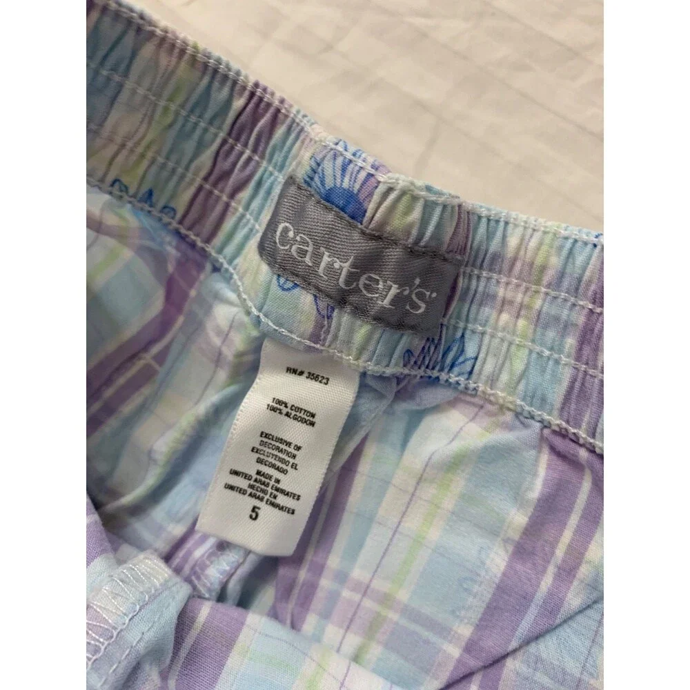 CARTERS GIRLS COTTON SKIRT SKORT WITH BUILT SHORTS SIZE 5